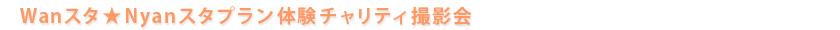Wanスタ★Nyanスタプラン体験チャリティ撮影会